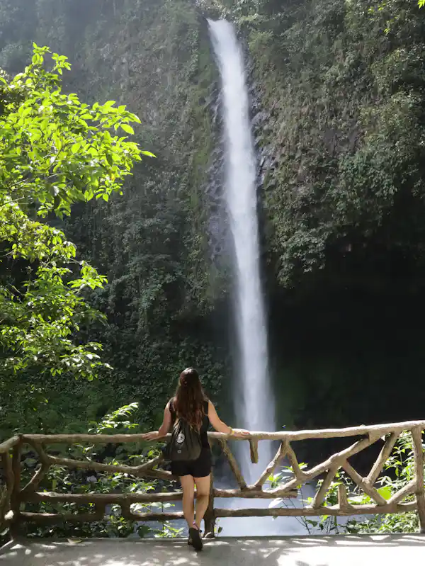 Natural thermal pools at Pura Vida Hot Springs surrounded by tropical rainforest